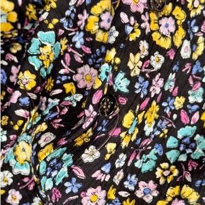 Zara Floral Print Mini Dress Long Sleeve Button Front‎ XS